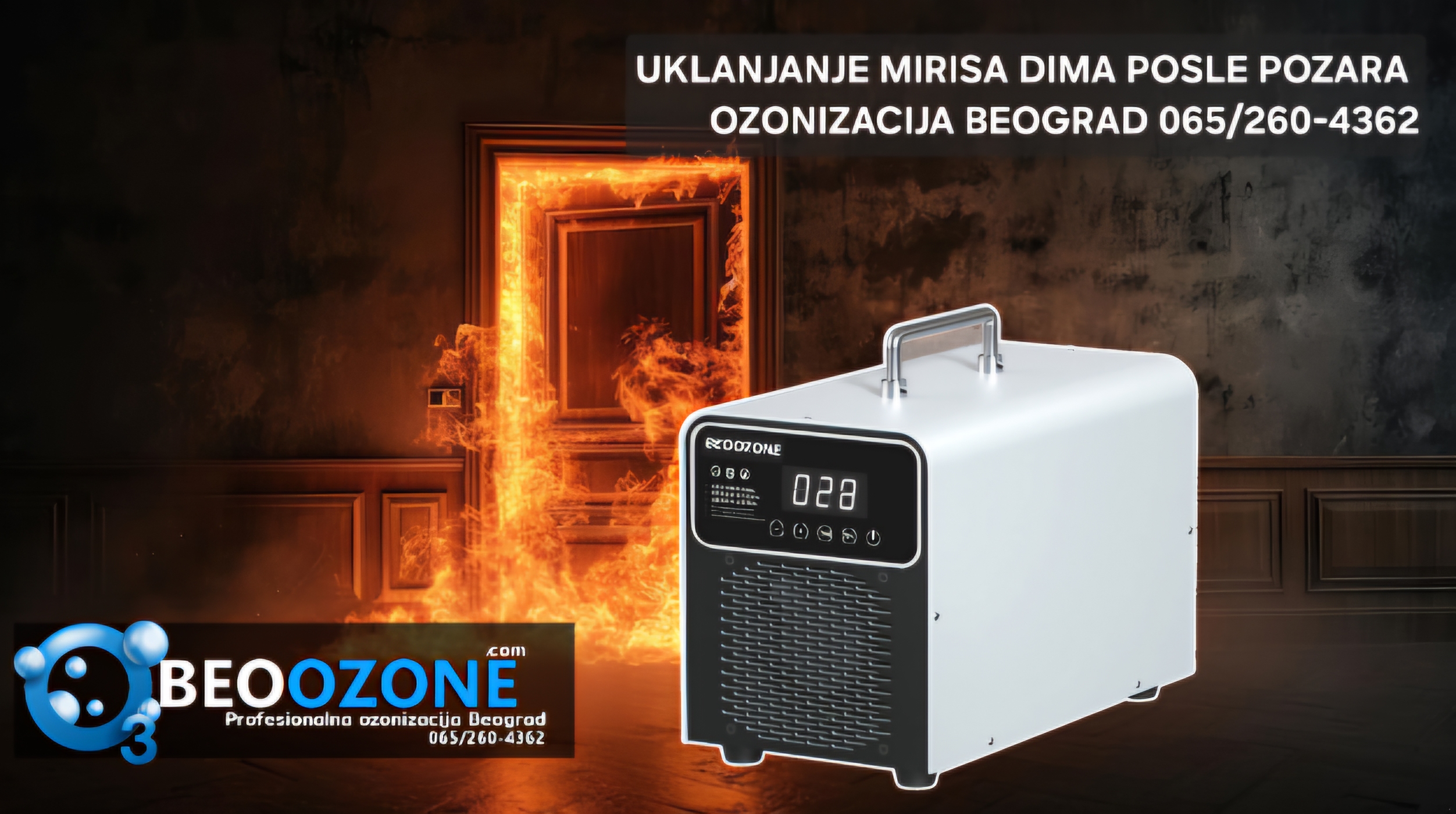 Ozonizacija neutralisanje mirisa dima posle pozara restauracija ciscenje objekta